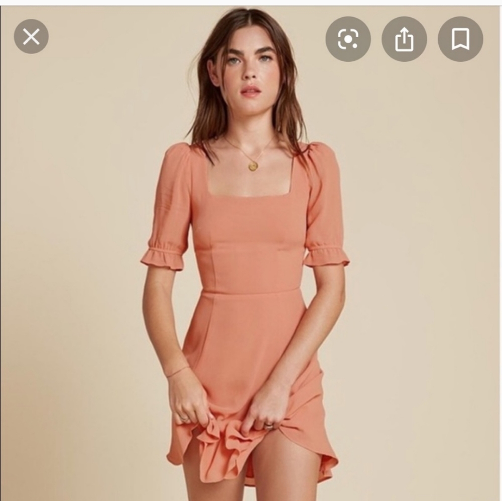 Coral reformation spring dress